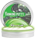 Crazy Aaron's Glow in the Dark Thinking Putty - Krypton Putty Glows Green in the Dark - 3.2 Ounce, Never Dries Out