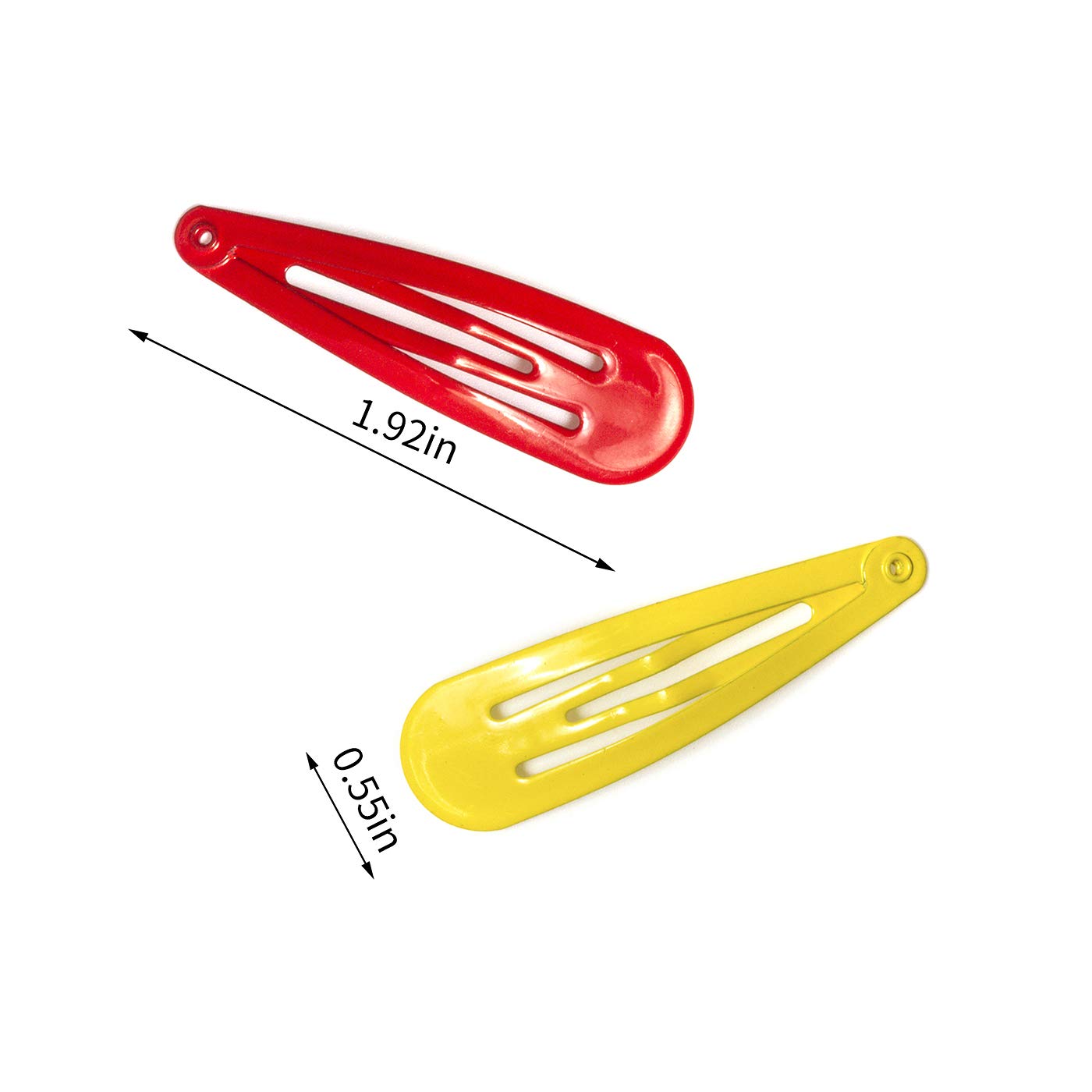 120Pcs Snap Hair Clips, 2 Inch Metal Barrettes in 40 Assorted Color, No Slip Cute Solid Candy Color Hair Accessories for Girls, Women, Kids Teens or Toddlers : Beauty