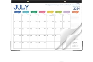LAFEFO 2024-2025 Desk Calendar - Desk Calendar 2024-2025 18 Month, JUL. 2024 - DEC. 2025, Monthly Desk/Wall Calendar 2-in-1, 16.8" x 12", 2024-2025 Calendar Planner for Planning