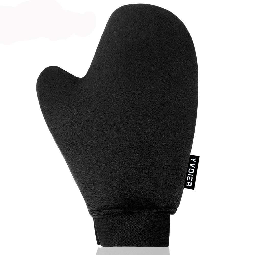 Photo 1 of Yvoier Self Tanning Mitt Applicator - Elastic Wrist Tan Mitt Applicator Microfibre Tanning Lotion Applicator Self Tanning Glove Sunless Tanning Mitt Streak Free Tan for Tanner Spray Mousse Lotions