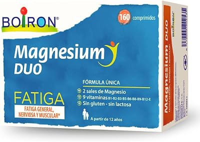 Magnesium Duo Fatiga 160 Comprimidos | 2 Sales de Magnesio y 9 Vitaminas | Contribuye a disminuir la sensación de fatiga y cansancio.