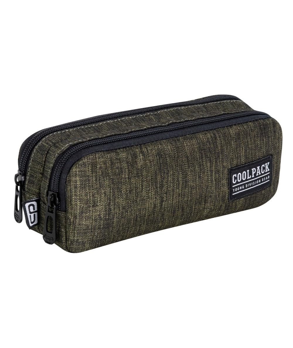 CoolPack C69162/E, Clio Snow Olive Green School Pencil Case, Multi-Colour