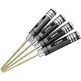 HRB 4-Piece Hex Screwdriver Set 1.5 mm 2.0 mm 2.5 mm 3.0 mm Titanium Hex Screwdriver Tool Kit for Multi-Axis FPV Racing Drone