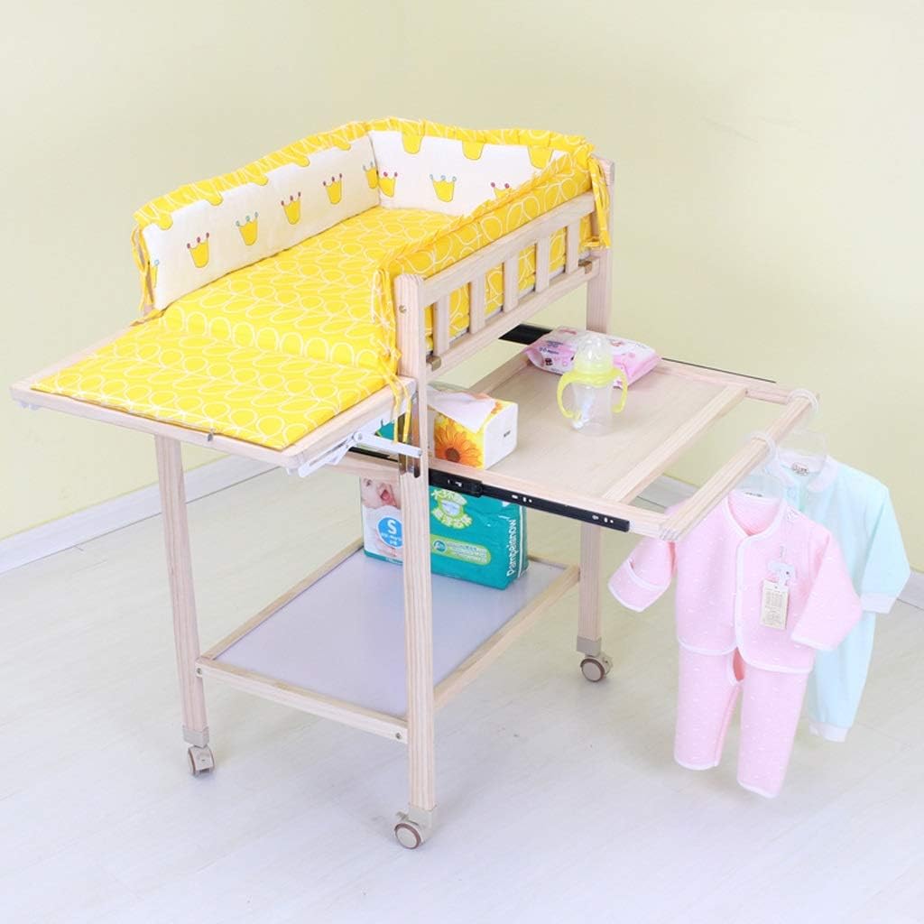 yellow changing table