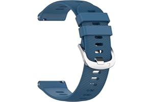 Vakerga Replacement Strap for Garmin Forerunner 265S / Forerunner 255S / Venu 2S / vivomove 3S/ Vivoactive 4S Watch Bands 18mm Silicone Wrist Band for Men Women