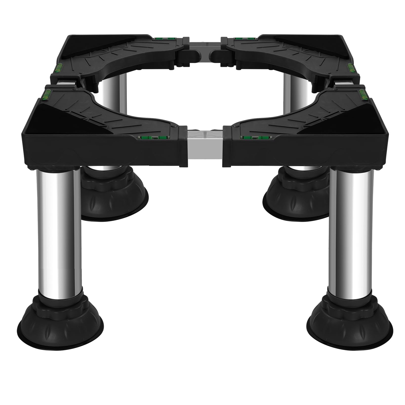 Photo 1 of Ailahloe 12.2" to 13.4" Height Mini Fridge Stand Adjustable Washer and Dryer Pedestals Stand with 4 Strong Feet Heavy Duty Laundry Pedestal for 16-24 Inch Appliance 460 Pounds Stand (Black)