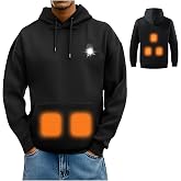 Heated Hoodie for Men Women Heated Jacket Rechargeable Heating Sweatshirt | Heated Jackets for Women Men Zip Up Heated Sweatshirt Electric Insulated Workout Outdoor Thermal Hoodies Unisex No Battery