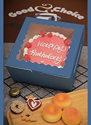 Bakepacker 36pcs 10x10x5 Inches Ink Blue Cake Boxes