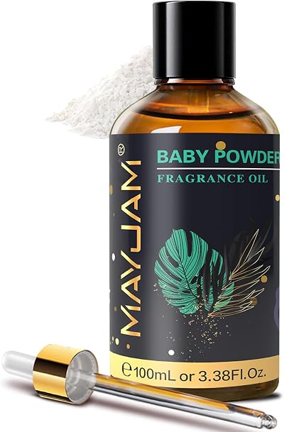 MAYJAM Fragrance Oil 100ML Baby Powder Aromatherapy Diffuser Oil with Glass