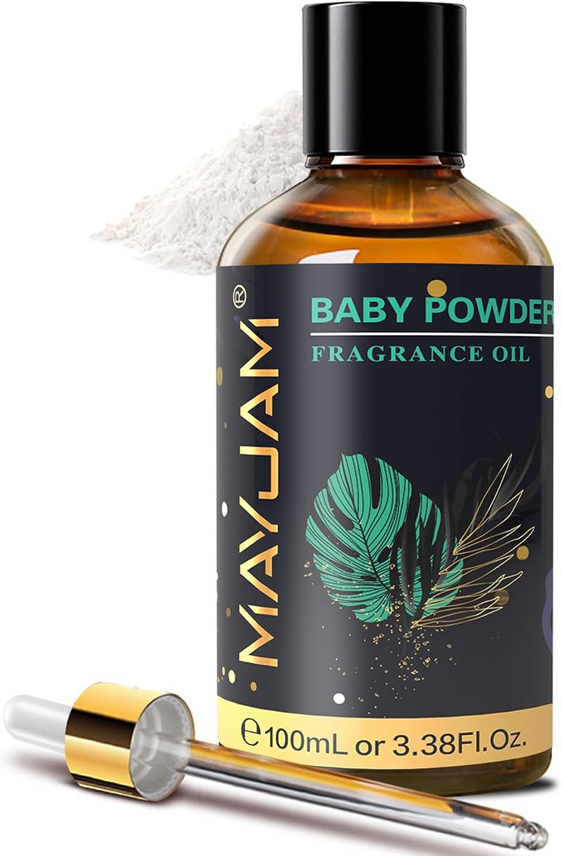 MAYJAM Fragrance Oil 100ML Baby Powder Aromatherapy Diffuser Oil with Glass
