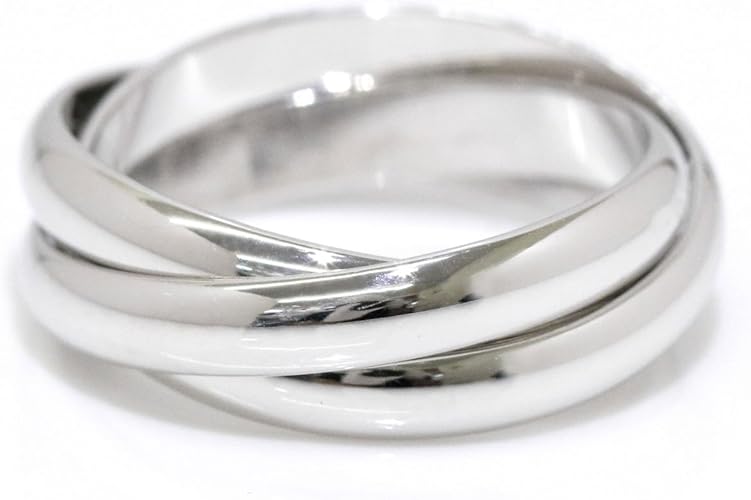 Amazon カルティエ Cartier トリニティリング 58 K18wg 18金 ホワイト ゴールド 750 3連 指輪 中古 リング 通販