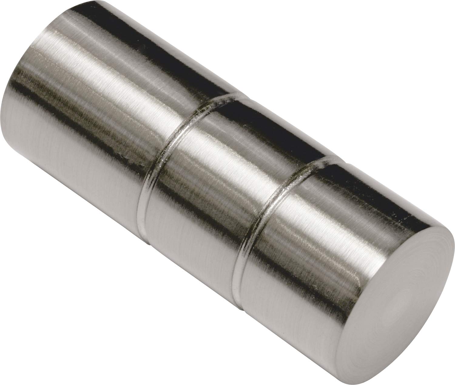 Gardinia Curtain Rod Finials, 2 x Cylindrical Finials, Windsor Series, Metal, Stainless Steel, Ø 25 mm, 30411