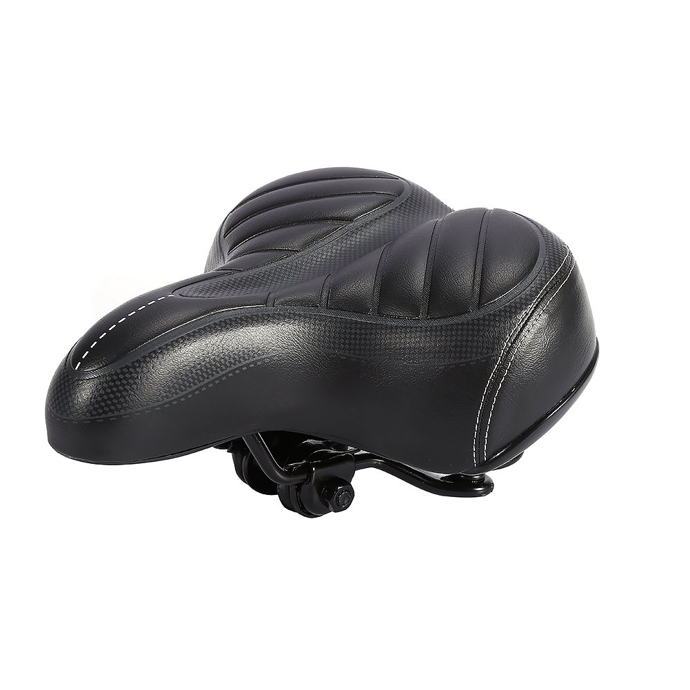 Professional Mountain Bike Seat Cushion, High Density Elastic Gel Sponge, Breathable, Black