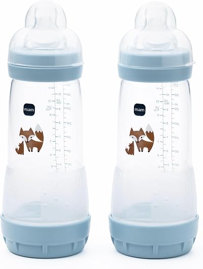 MAM Easy Start Anti-Colic Bottles 2 Pack 320ml Self Sterilising Teats 3