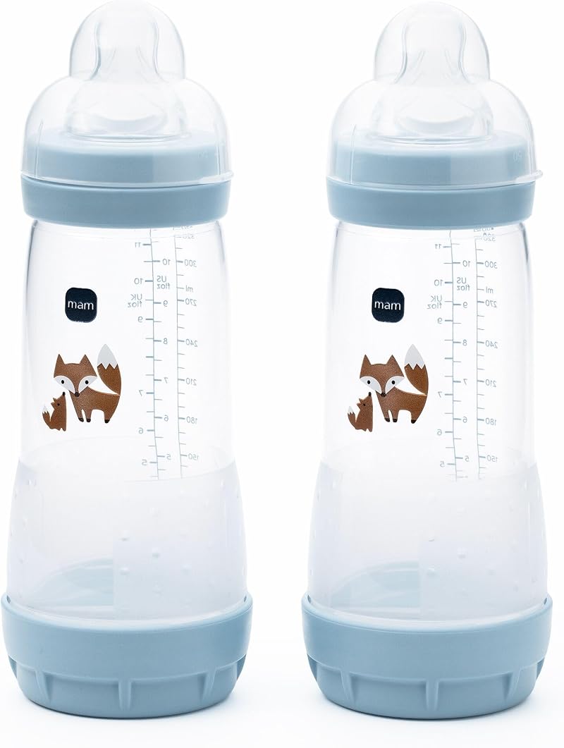MAM Easy Start Anti-Colic Bottles 2 Pack 320ml Self Sterilising Teats 3
