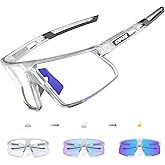 KAPVOE Photochromic Cycling Glasses Men Women Mountain Bike Sunglasses Clear MTB Sports Glasses Bicycle Triathlon Running