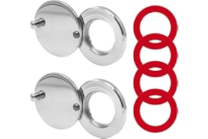 KIBBEH 2 Set Peephole Cover, Peep Hole Covers for Peep Holes for Door, Home Security Peephole Protector Us House, Family, with Matching Self-Adhesive Installation Tools, Simple and Fast(Silver)