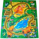 Dinosaur Felt Play Mat with Roads and Train Track Design