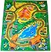 Dinosaur Felt Play Mat with Roads and Train Track Design