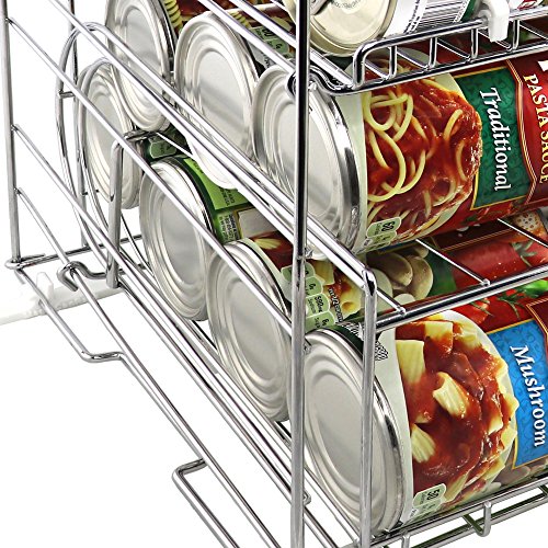 MagicCanRack 2 Unique 2018 Patent Pending Double Function Stackable Can Organizer Pantry Can Rack System, Holds More Than 50 Cans, Standard And Rotator Shelves - Thumbnail 4