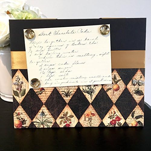 Botanical Elegant Kitchen - Magnetic Picture Frame Handmade Gift Present Home Decor by Frame A Memory Size 9 x 11 Holds 5 x 7 Photo - Recipe Holder Baker Chef