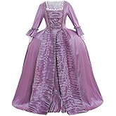 CosplayDiy Women's Queen Marie Antoinette Rococo Ball Gown Gothic Victorian Dress Costume Purple