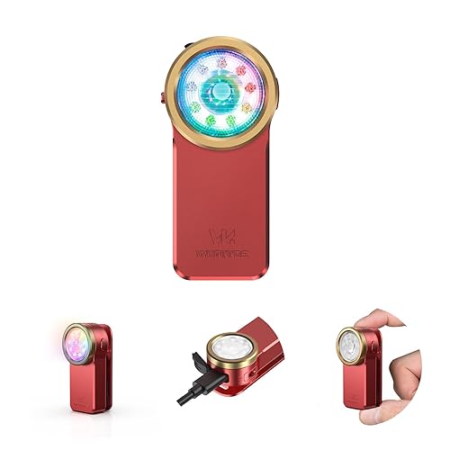 Wurkkos HD03 Rechargeable Torch EDC Clip-on Light, Bright 680 Lumens Pocket Flashlight, Combines Spotlight Floodlight RGB Light, Magnetic, IPX6 Waterproof for Cycling, Repairing