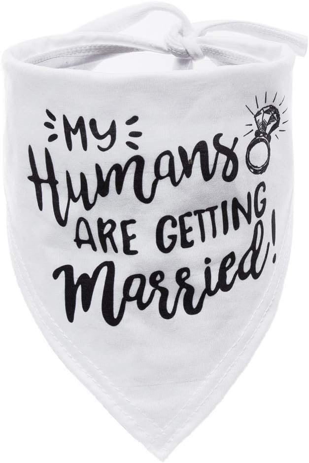 My Humans are Getting Married Dog Bandana, Wedding Dog Bandana, Dog Engagement Announcement, Wedding Photo Prop, Pet Scarf, Pet Accessories (My Humans are Getting Married Dog Bandana) : Pet Supplies