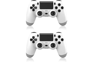 JORREP Wireless Controller 2 Pack for PS4/Slim/Pro, Controller for PlayStation 4 with Dual Vibration/3.5mm Audio/Charging Port and 2 pcs Cable