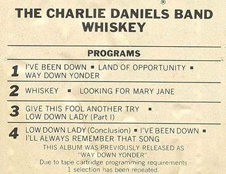 Amazon Com The Charlie Daniels Band Whiskey 8 Track Tape