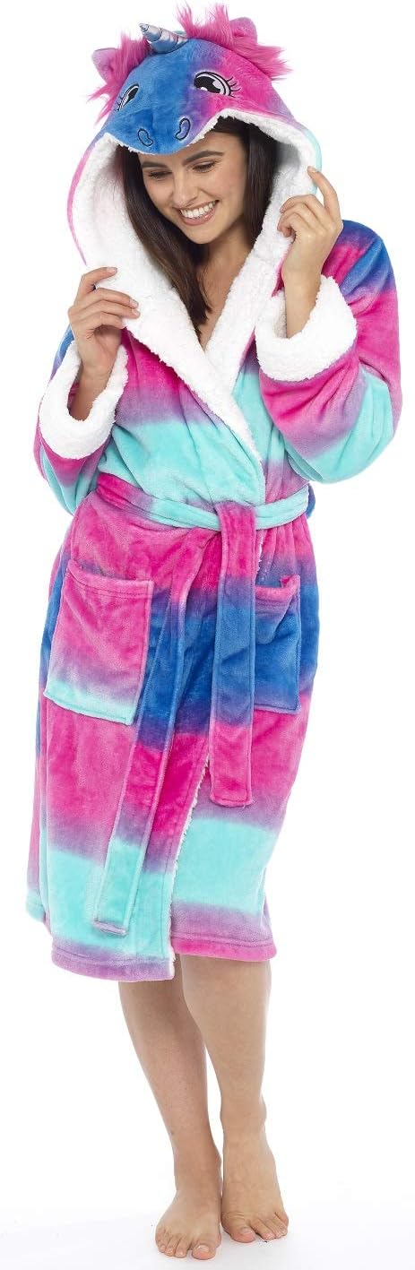 Girls Mini Me & Ladies Soft & Cosy Hooded Dressing Gown