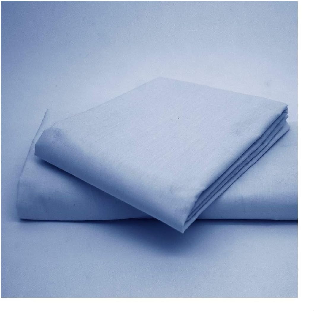GlampTex (tm)  Bed   Sheets  Fitted Sheet Luxury Bedding Sheet Single Double King Super King (Pillowcase, Sky Blue)