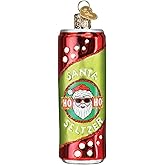 Old World Christmas Santa Seltzer Glass Blown Ornament for Christmas Tree, Handcrafted Holiday Decoration, Beer Collection