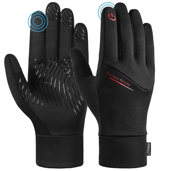 RUNACC Running Gloves Touch Screen for Men and Women Winter Warm Gloves