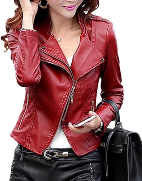 Amazon シープスキン ライダースジャケット レディース Xxxxxl レッド コート ジャケット 通販