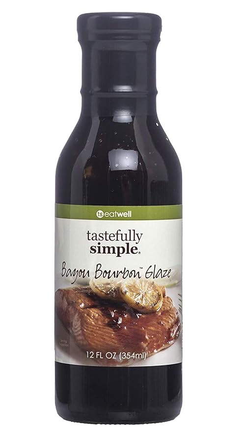 Tastefully Simple Bayou Bourbon Glaze Use With Grilled Meats Poultry Seafood Marinade Stir Fry Sauce 12 Fl Oz Amazon Com Grocery Gourmet Food
