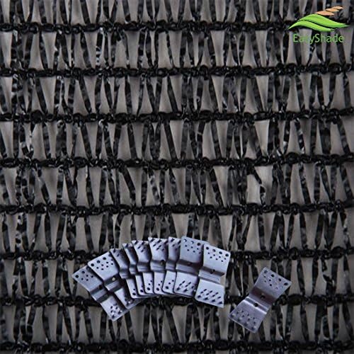 EasyShade 40% Black 20ft X 24ft Sunblock Shade Cloth for Plant Cover, Greenhouse, Cut Edge UV Resistant Fabric Clips Free