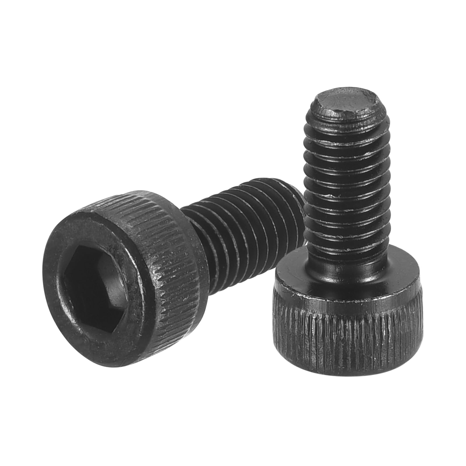 uxcell Hex Socket Bolts (M5-0.8x10e), Grade 12.9 Carbon Steel Hex Socket Drive Screws, Black, 100 Pcs