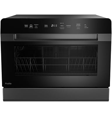 GE Profile Countertop Dishwasher, Energy Star, 6 place settings, 6 wash cycles, WiFi Connected, with Built-In Capabilities