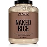 NAKED nutrition Rice - Organic Brown Rice Protein Powder - Vegan Protein Powder - 5Lb Bulk, Gmo Free, Gluten Free & Soy Free. Plant-Based Protein, No Artificial Ingredients - 76 Servings