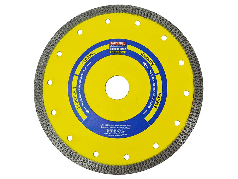 Faithfull FAIDB200CRP Porcelain, Ceramic and Granite Diamond Cutting Blade 200 mm x 25.4 mm (8 Inch)