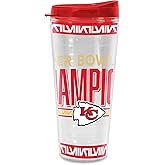 Rico Industries NFL Football Kansas City Chiefs 2024 Super Bowl LVIII Champions Double Wall 20oz Tritan Tumbler