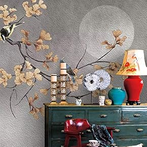Wall Murals for Bedroom Chinese Style Removable Wallpaper Peel and Stick Wall Stickers - 66x96 inches