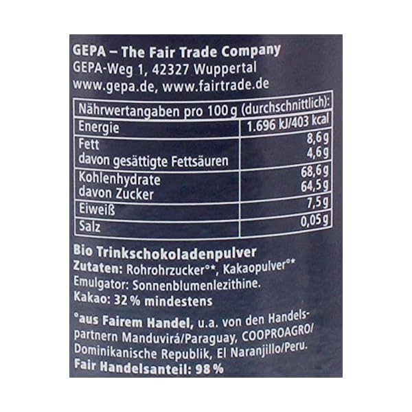 GEPA Feine Bio Trinkschokolade 250g – Bild 4