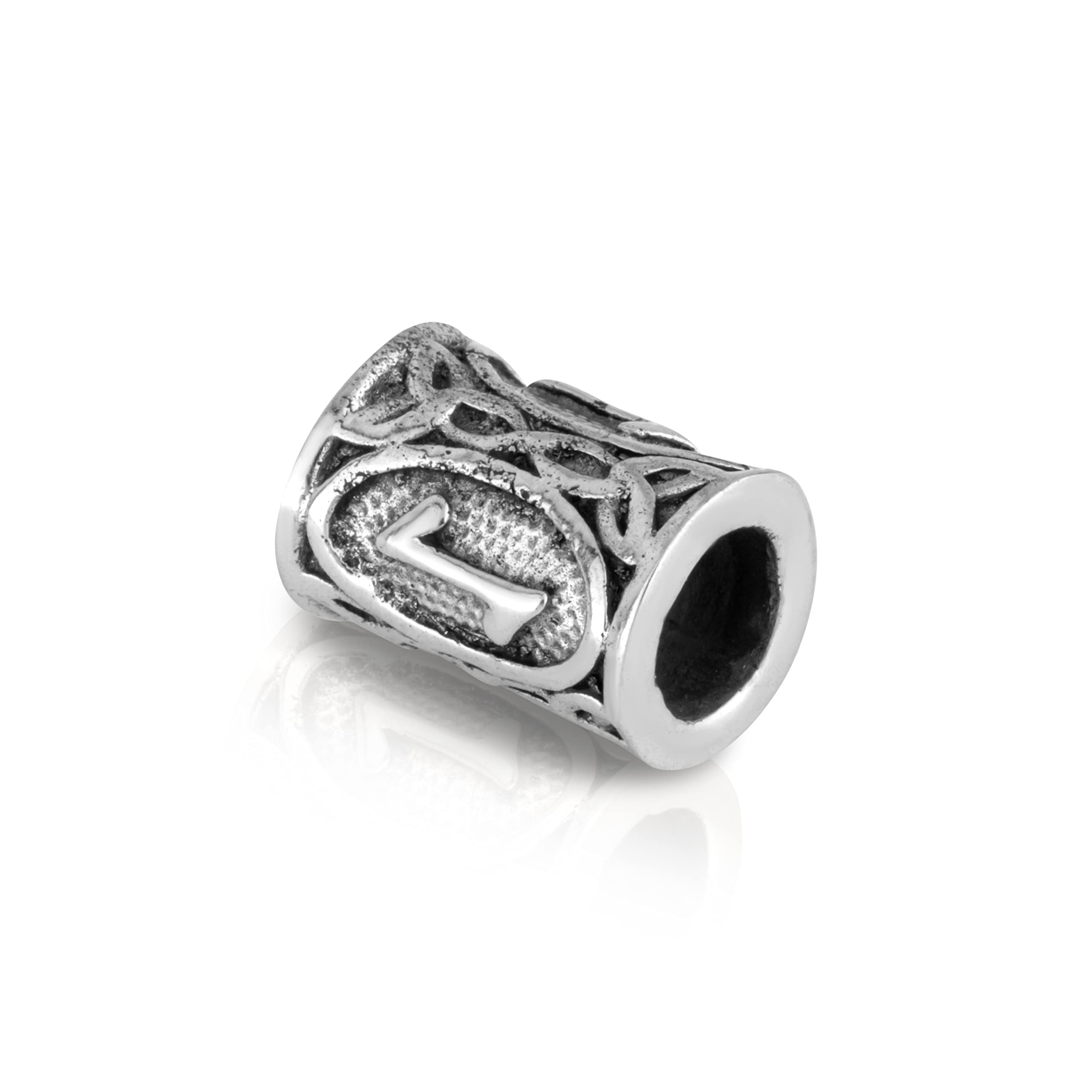 NKlaus EIHWAZ - 925 Sterling Silver Futhark Bead Germanic Celtic Viking 3573