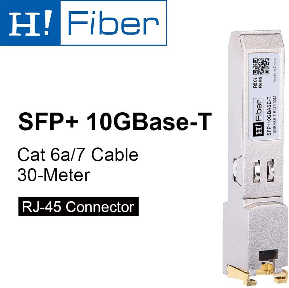 10Gb SFP+ RJ45 Transceiver, 10Gbase-T SFP+ Ethernet Module Support 10G/5G/2.5G/1.25G, Marvell 113C-Chip