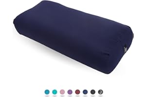 Everyday Yoga Premium Bolster, Soft & Supportive Meditation Pillow with Carry Handle, Lightweight Cushion for Restorative Yoga & Relaxation (Multi-Color)