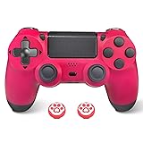 Wireless Controller for PS4 Pink with Thumb