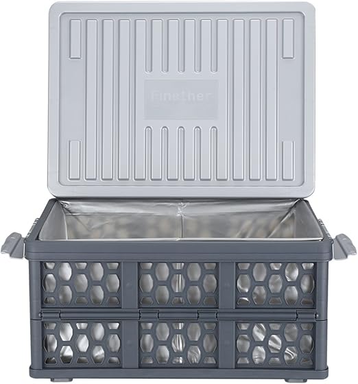 Finether-Caja de Almacenaje Plegable y Portátil (Contenedor de