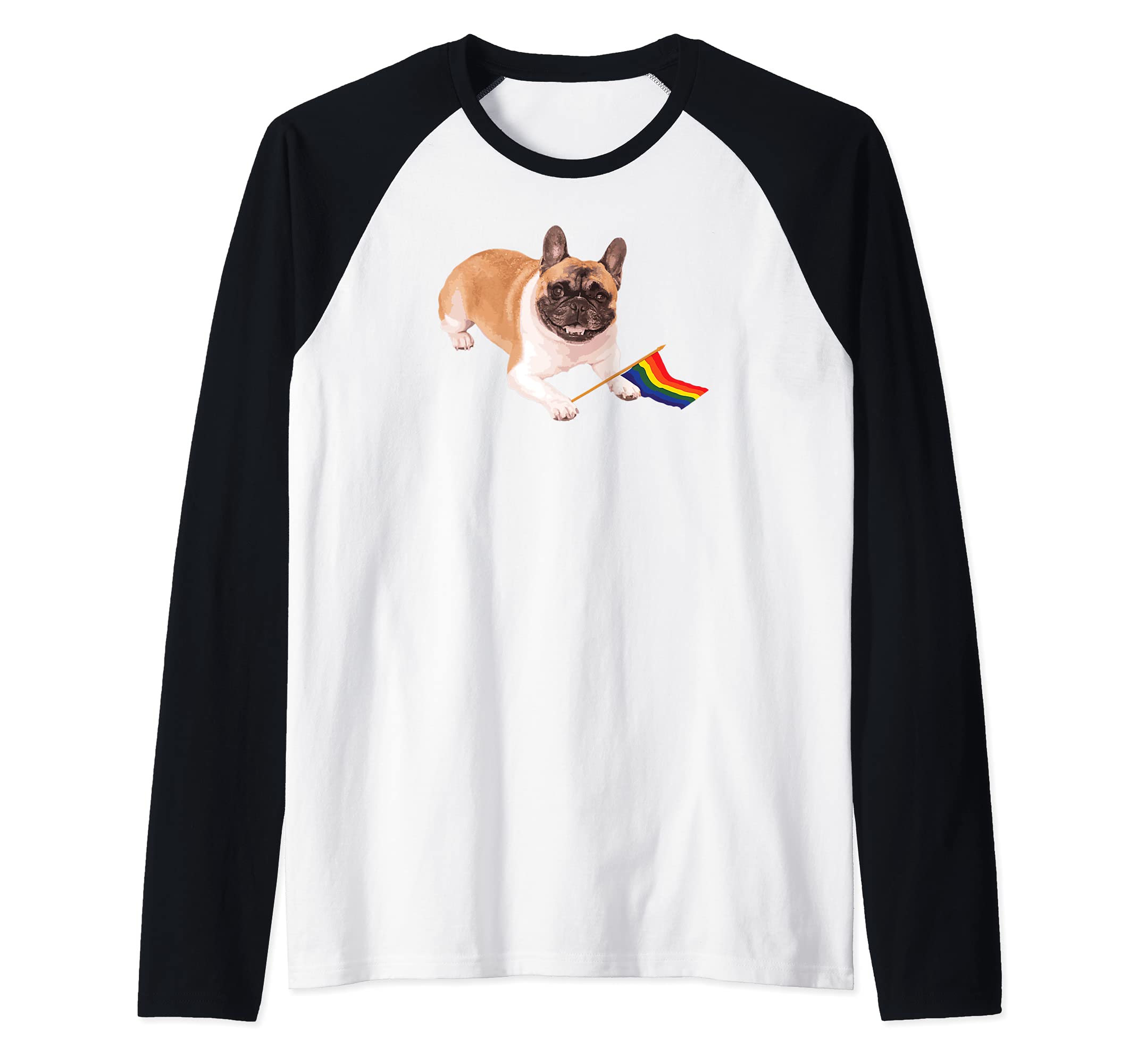 Pride LGBT Dog Doggy Gay Lesbian Bisexual Trans Rainbow Flag Raglan Baseball Tee